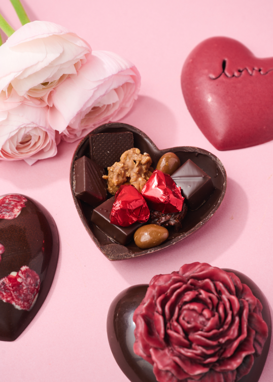 COEUR ROSE SAINT VALENTIN